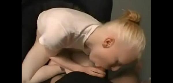  Teen amateur albino girl gives blowjob